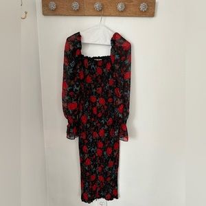 Jaus Tina Long Sleeve Midi Dress - lightly worn- large